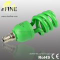 energy saving lamp T3 half spiral 15W E14 color tube green CFL 230V 8000h